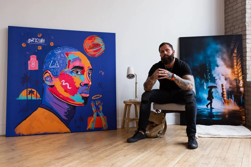 How to Choose Wall Art When You Have No Idea What You’re Doing Inspirational Kobe Bryant Art for Man Cave